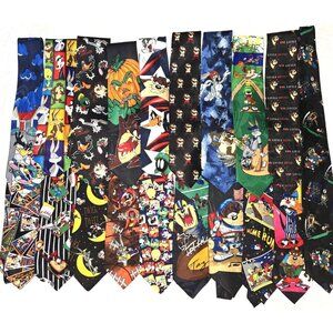 Lot Of Looney Tunes Ties Novelty Mens Ties Dopamine Statement 20pc